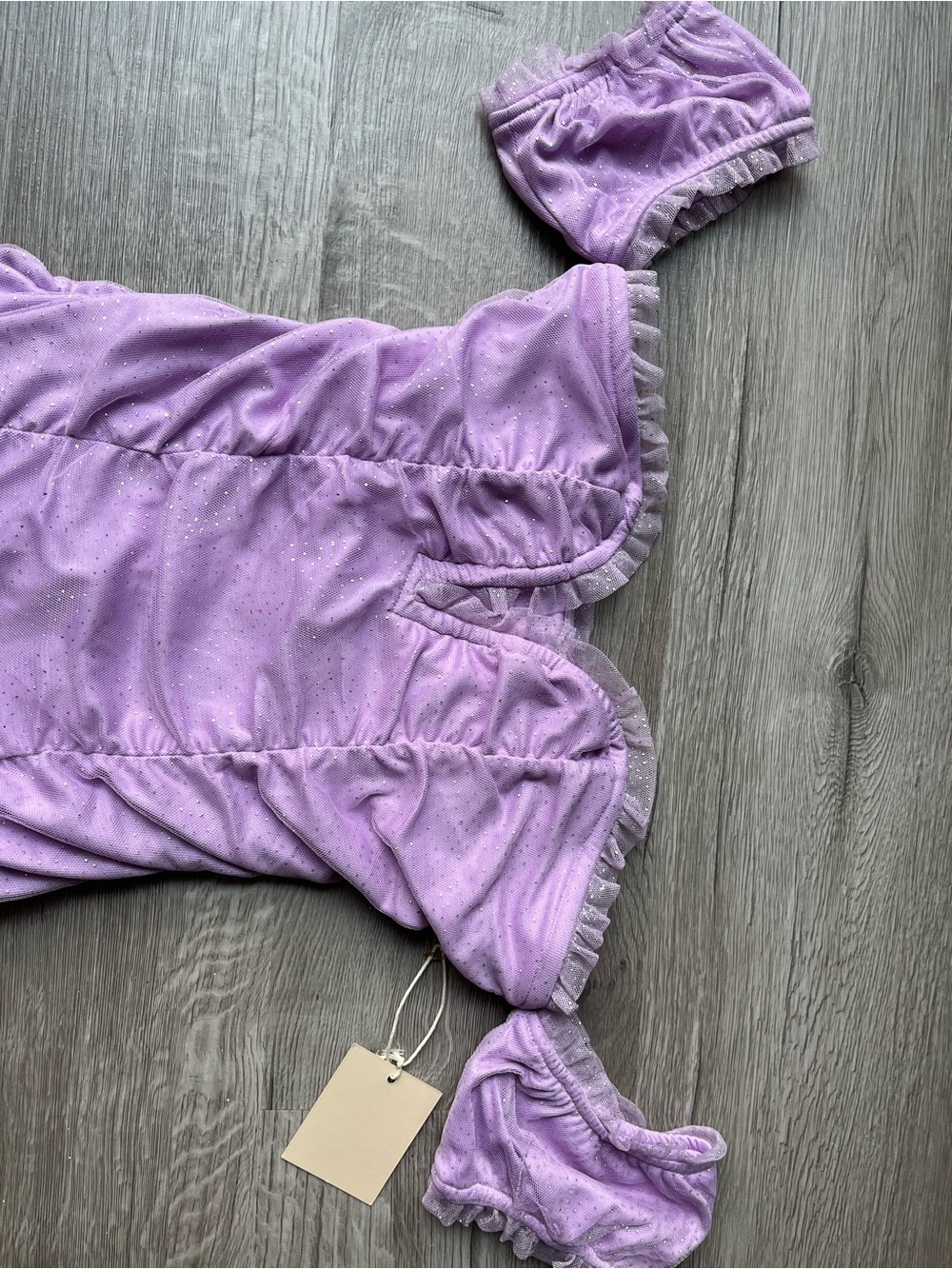 Lavender Off-Shoulder Ruched Mini Dress - Picture 3 of 8